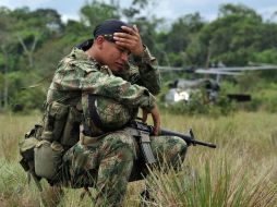 Militares colombianos se enfrentaron con guerrilleros en una zona montañosa del departamento del Tolima. ARCHIVO  /