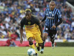 La pelea ocurrió al terminarse el encuentro entre América y Querétaro. EFE  /