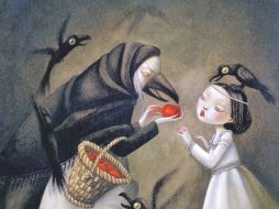 Ilustración de Benjamin Lacombe, de su versión de Blancanieves. ESPECIAL  /