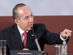 Felipe Calderón Hinojosa afirmó que la estrategia en materia de seguridad no sólo consiste en perseguir criminales. ARCHIVO  /
