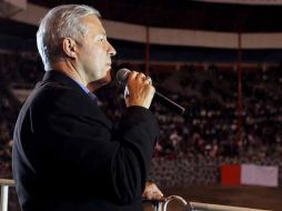 Fernando Guzmán tuvo un encuentro ciudadano en las instalaciones de la Plaza de Toros Santa María Tequepexpan.  /