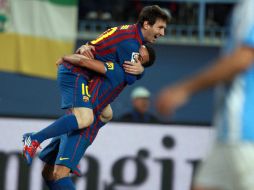 Lionel Messi sigue anotando goles para la causa del Barcelona. EFE  /