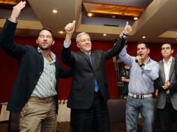 José de Jesús González (Izq), Fernando Guzmán, César Iñiguez (der).  /