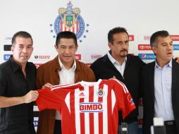 El cuerpo técnico lo conforman: (De izq a der) Juan de Dios Ramírez, 'Nacho' Ambriz y Olaf Heredia; además aparece Rafael Ortega.  /