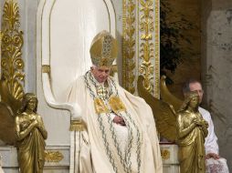 El lema elegido para la visita del Papa a México es 'Juntos en la esperanza, discípulos de Jesús'. EFE  /