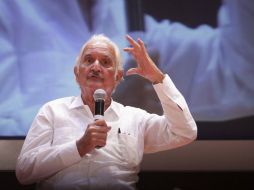 El escritor Carlos Fuentes durante su intervención en el Hay Festival de Cartagena. REUTERS  /