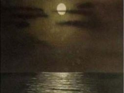 Ese cuadro de 60 x 48 cm muestra un paisaje marino de noche bajo una luna  llena. ESPECIAL  /