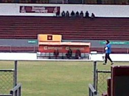 Héctor Hugo Eugui decidió que la práctica de este día fuera a puerta cerrada.  /