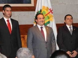 El gobernador Javier Duarte designó a Tarek Abdala Saad como tesorero y a Armando Adriano Fabre como titular de Pensiones. EL UNIVERSAL  /