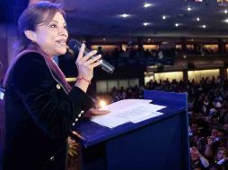 En el evento, la candidata a la presidencia estuvo acompañada de 3 mil panistas. EL UNIVERSAL  /