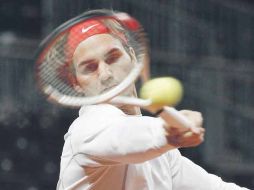 Roger Federer, en el Forum Arena de Friburgo, Suiza. AP  /