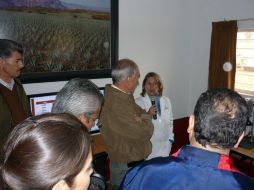 Francisco Mayorga Castañeda, en la presentación del proyecto del campo experimental del agave en Acatic.  /