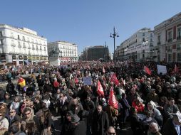Manifestaciones similares tuvieron lugar en 57 ciudades españolas para demostrar su desacuerdo con la reforma anunciada. NOTIMEX  /