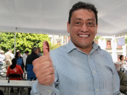 Hernández Balderas, precandidato a senador, se mostró satisfecho por la alta participación de los miembros del PAN.  /