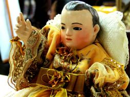 El Niñopa, hecho de madera policromada del siglo XVI, fue recibido, entre música y el sonar de campanas. EL UNIVERSAL  /