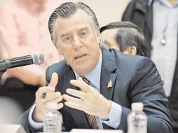 El director del Copag, durante su encuentro ayer con los diputados locales.  /