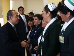 El Mandatario agradeció el apoyo del sindicato del IMSS. ESPECIAL  /