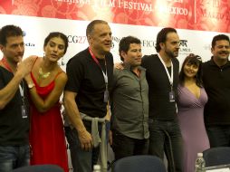 El elenco de la película se reunió hoy con la prensa en Expo Guadalajara.  /