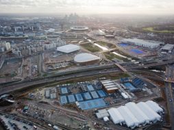 Imagen tomada de www.london2012.com, que muestra una vista área del Parque Olímpico. ESPECIAL  /