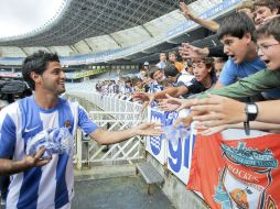 Carlos Vela durante su presentación con el conjunto de San Mamés. ARCHIVO  /
