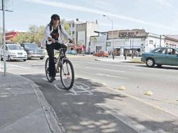 En la metrópoli se han construido 56 kilómetros de rutas ciclistas, de los mil 500 que se contemplan.  /