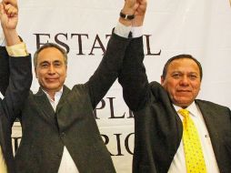 Fernado Garza, aspirante a la gubernatura de Jalisco(izq) y Jesús Zambrano presidente del PRD nacional (der).  /