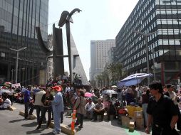 Por segundo día consecutivo, maestros de la Coordinadora Nacional de Trabajadores de la Educación (CNTE) se manifiestan. NOTIMEX  /