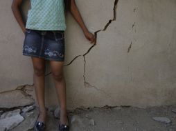 Daños que dejó el sismo en una vivienda de Ometepec, Guerrero. ARCHIVO  /