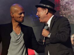 El cantautor puertorriqueño Draco Rosa y Blades. EFE  /