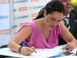 Mariana Gómez del Campo es candidata por el Partido Acción Nacional (PAN). ARCHIVO  /