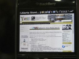 La aplicación de alerta sísmica para los dispositivo de Blackberry es gratuita. REUTERS  /