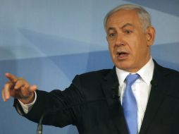 Primer ministro israelí Benjamin Netanyahu durante una conferencia de prensa . AFP  /