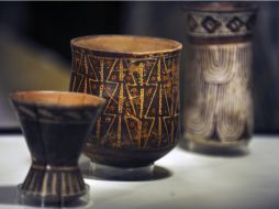 Algunas de las piezas prehispánicas que fueron devueltas al Ministerio de Cultura de Perú. AFP  /