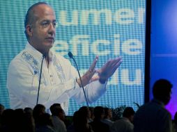 El Presidente habló en Colombia sobre cifras de su gobierno en plena veda electoral en México. AFP  /