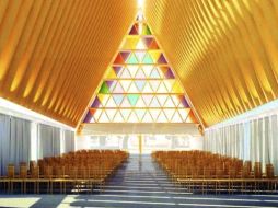 Maqueta de lo que será la catedral de cartón de Christchurch en Nueva Zelandia. EFE  /