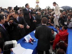 El debate de este martes debió suspenderse ante la falta de diálogo. NTX  /