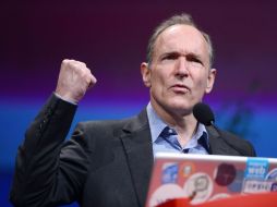 Tim Berners-Lee durante una conferencia en Lyon, Francia. AFP  /