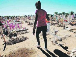 En la imagen, el cementerio de Ciudad Juárez, metrópoli con alta incidencia  de feminicidios.ESPECIAL  /