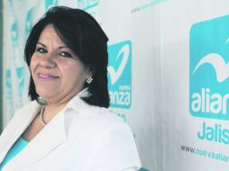 María de los Ángeles Martínez, candidata del Partido Nueva Alianza a la gubernatura.  /