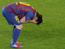 Al final del partido contra Chelsea fue evidente la molestia de Messi por la derrota. AFP  /