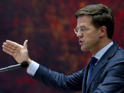 El primer ministro en funciones, Mark Rutte, calificó el acuerdo alcanzado hoy de ''histórico''. AP  /