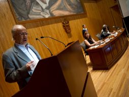 El periodista Darío Restrepo ofreció una ponencia en Paraninfo de la UdeG a propósito del Día Mundial de la Libertad de Prensa.  /
