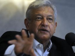 López Obrador dijo que seguirá insistiendo en que el debate se transmita en cadena nacional.  NOTIMEX  /