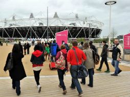 Los espectadores llegaron desde muy temprano al Parque Olímpico de Londres. AP  /