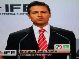 El candidato a la Presidencia de la República por el Partido Revolucionario Institucional, Enrique Peña Nieto. ARCHIVO  /