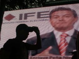 El debate pudo observarse en pantallas gigantes instaladas en Guadalajara. AFP  /