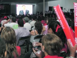 En la sede del PRI Jalisco todos estuvieron apoyando a su candidato, Enrique Peña Nieto.  /