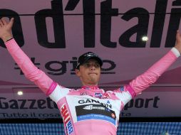 Ramunas Navardauskas es el nuevo líder del Giro de Italia tras el triunfo del Garmin Barracuda. AP  /