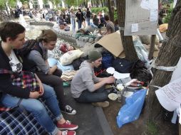 Jóvenes opositores han acampado para protestar contra Vladímir Putin. EFE  /