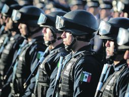 Agentes de la Policía Federal, durante una exhibición oficial. EL UNIVERSAL  /